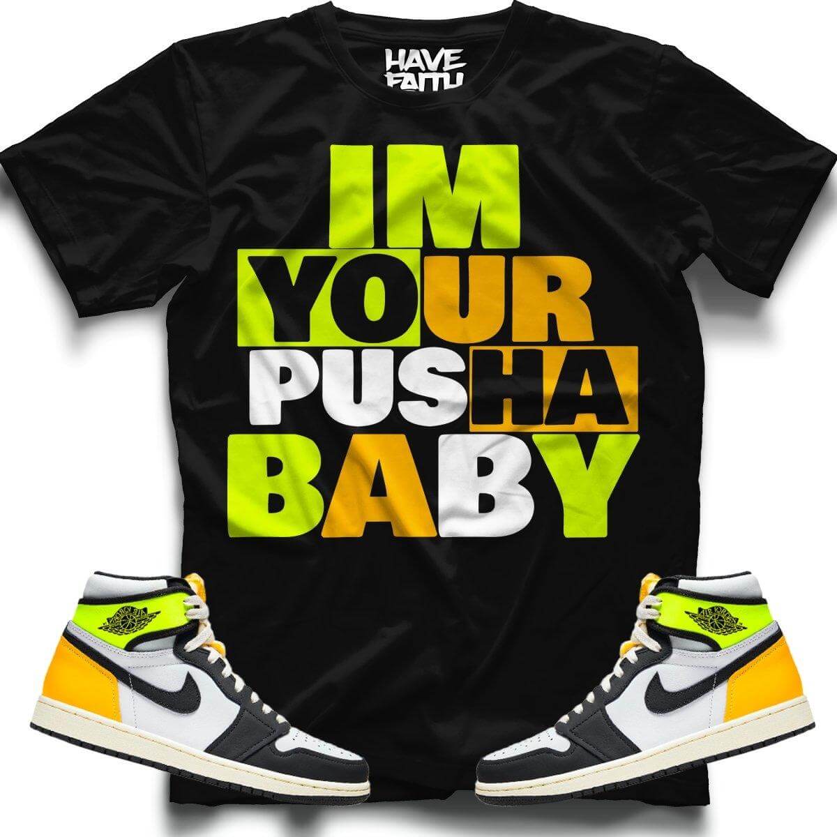 Pusha (Volt Gold Retro 1's) T-Shirt