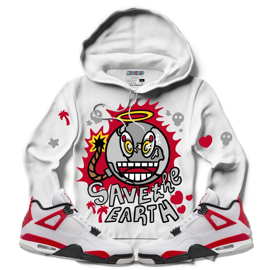 Save The Earth (Air Jordan 4 Red Cement) Hoodie