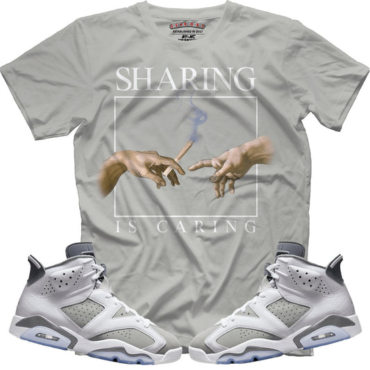 Sharing Is Caring (Retro 6 Cool Grey) T-Shirt