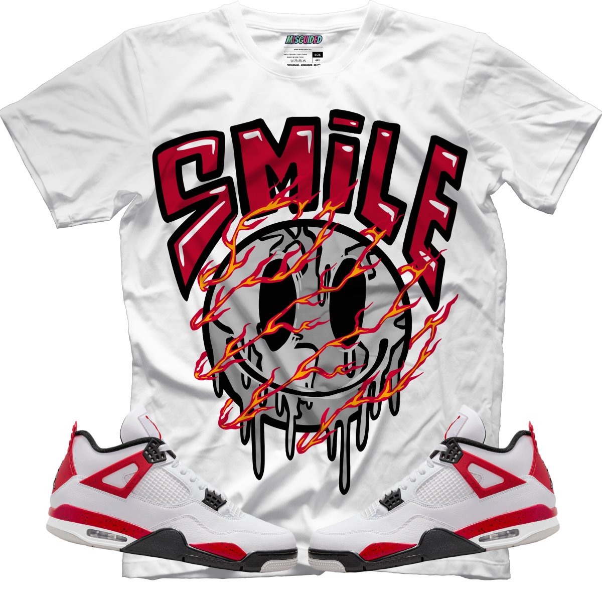 Smile (Air Jordan 4 Red Cement) T-Shirt