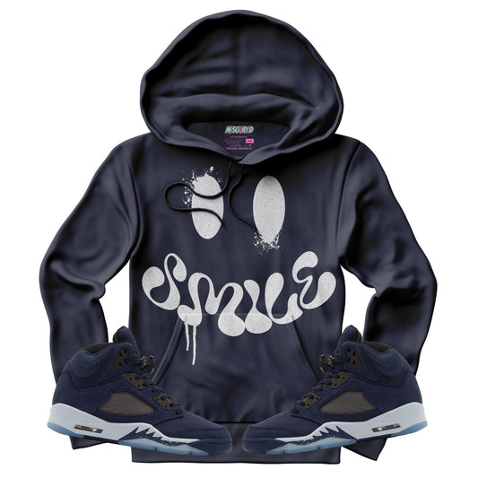 Smile (Air Jordan 5 Midnight Navy) Hoodie