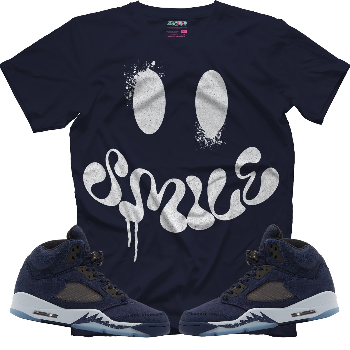 Smile (Air Jordan 5 Midnight Navy) T-Shirt