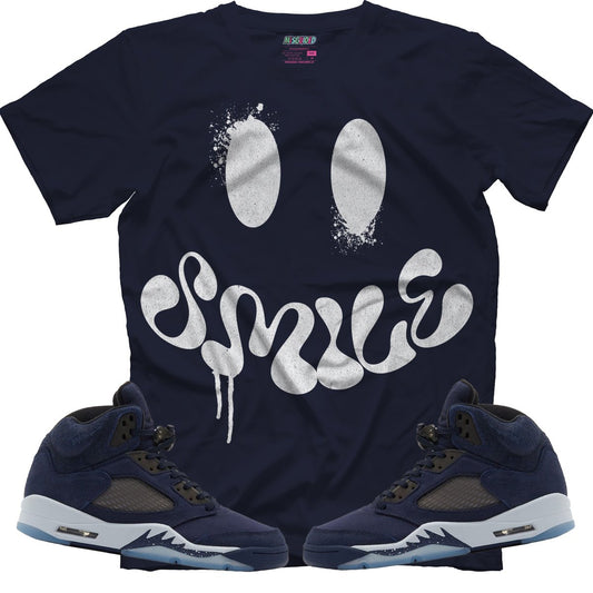 Smile (Air Jordan 5 Midnight Navy) T-Shirt