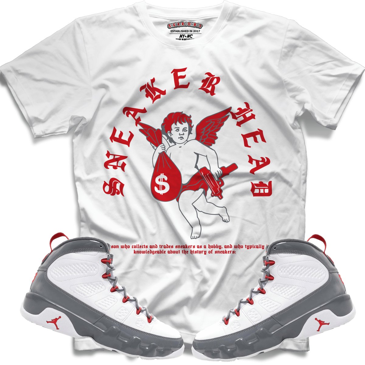Sneaker Head (Retro 9 Fire Red) T-Shirt