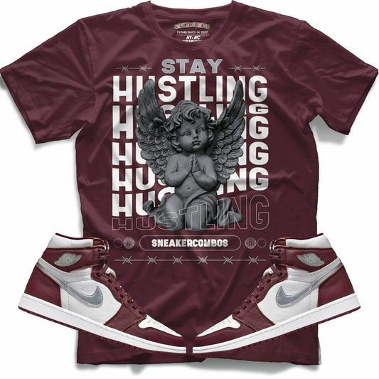 Stay Hustling (Retro 1 Bordeaux) T-Shirt