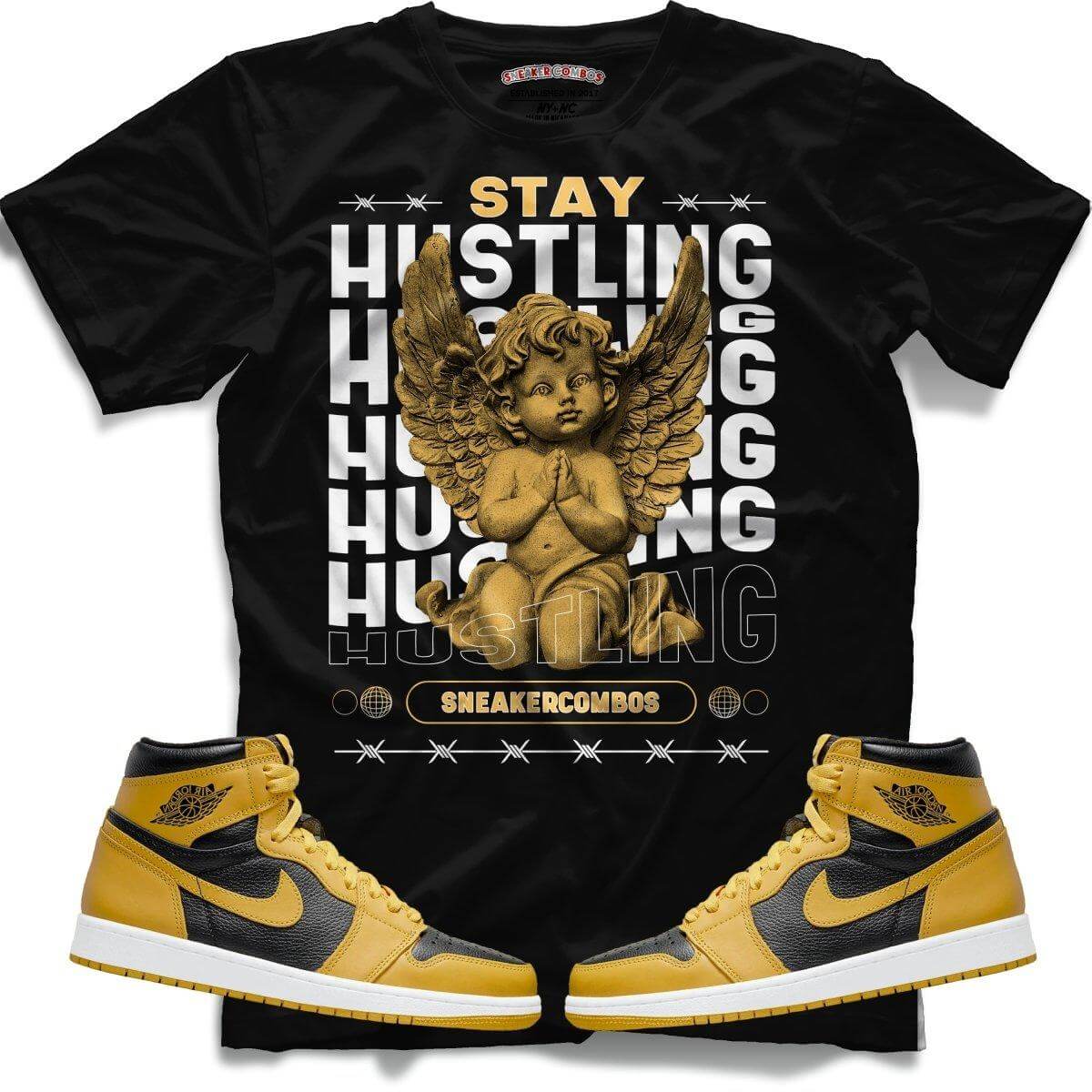 Stay Hustling (Retro 1 Pollen) T-Shirt