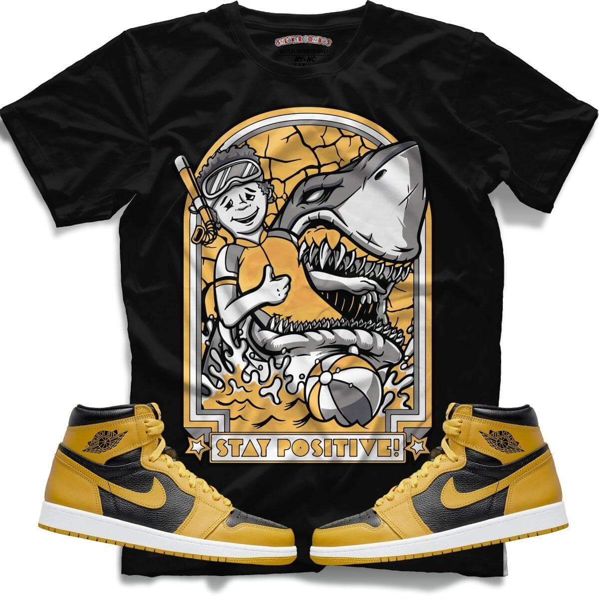 Stay Positive (Retro 1 Pollen) T-Shirt