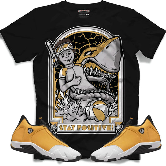 Stay Positive (Retro 14 Ginger) T-Shirt - Black