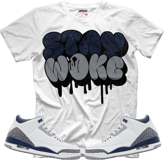 Stay Woke (Air Jordan 3 White Navy) T-Shirt
