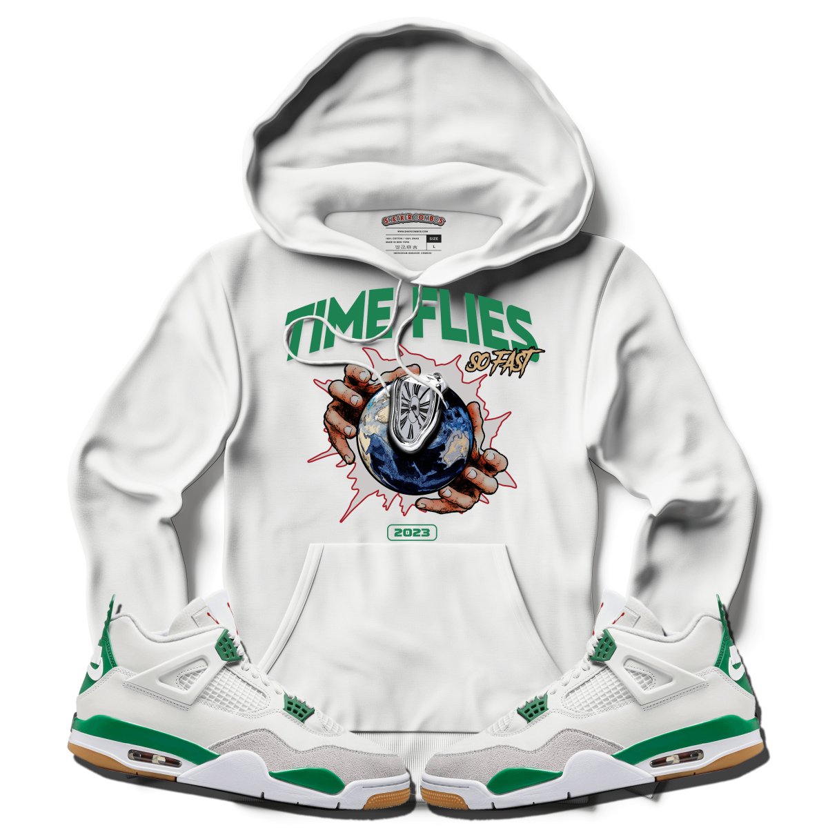 Time Flies (NIKE SB X AIR JORDAN 4 PINE GREEN) Hoodie