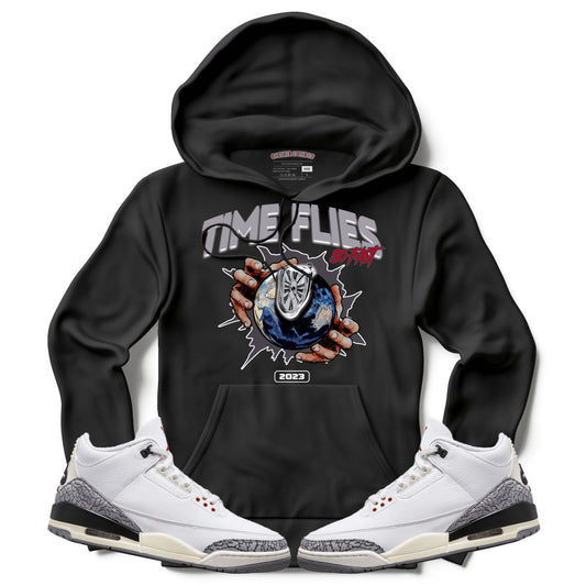 Time Flies (Retro 3 White Cement) Hoodie
