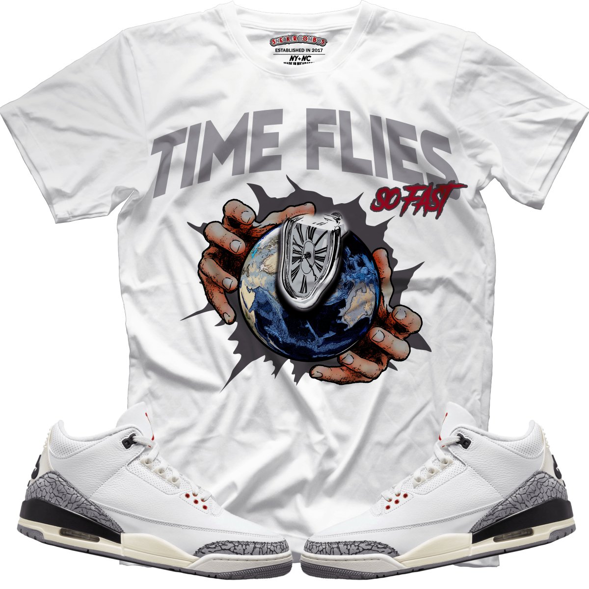 Time Flies (Retro 3 White Cement) T-Shirt