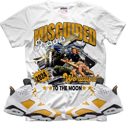 To The Moon (Air Jordan 6 Retro Yellow Ochre) T-Shirt