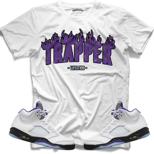 Trapper Lifestyle (Retro 5 Concord) T-Shirt - White