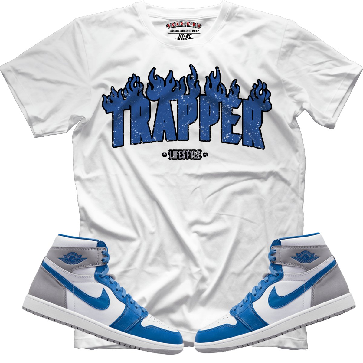 Trapper (Retro 1 True Blue) T-Shirt