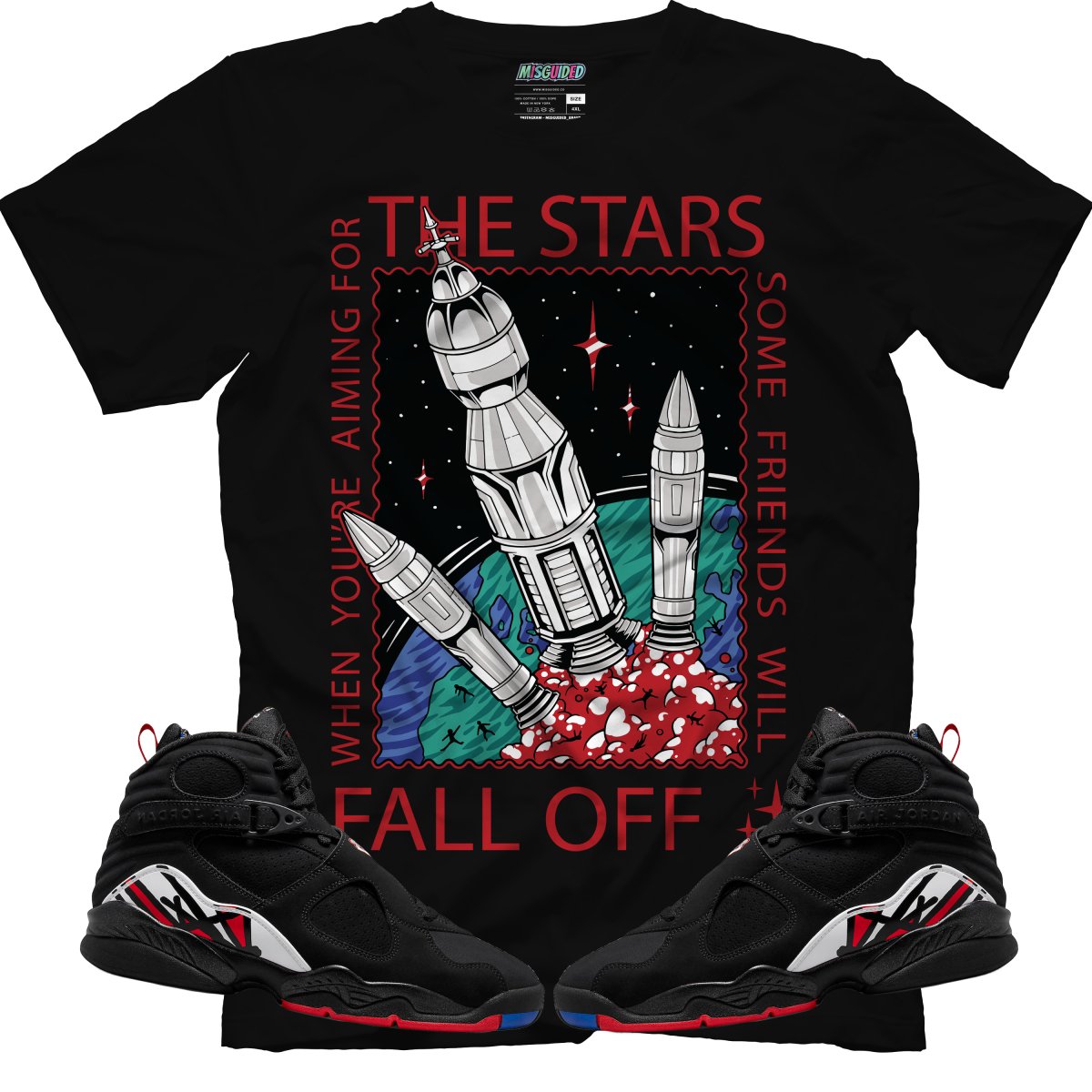 When Aiming For The Stars (Air Jordan 8 Playoff) T-Shirt